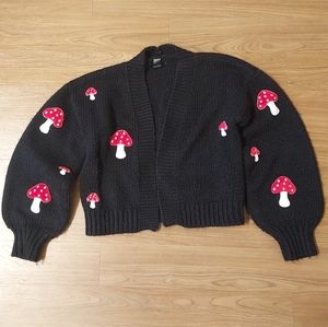 Forever 21 Mushroom Cropped Cardigan Sz Small